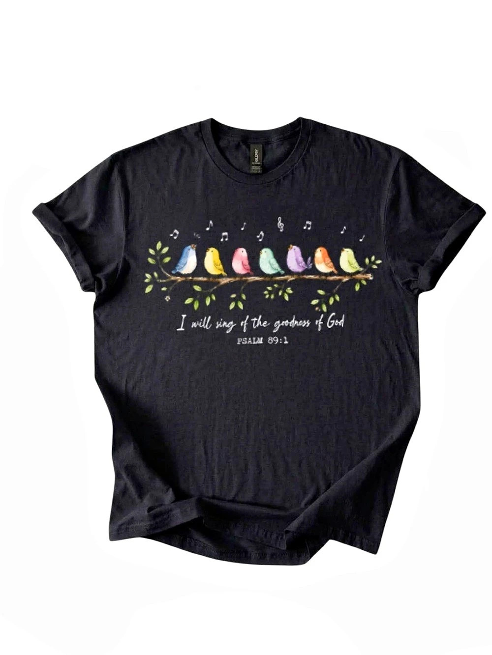 Gildan Bird Graphic Short Sleeve Tee in Black